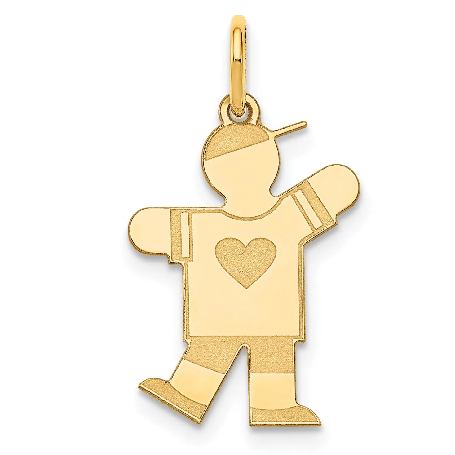 14k Yellow Gold Patchwork Boy Hugs Charm