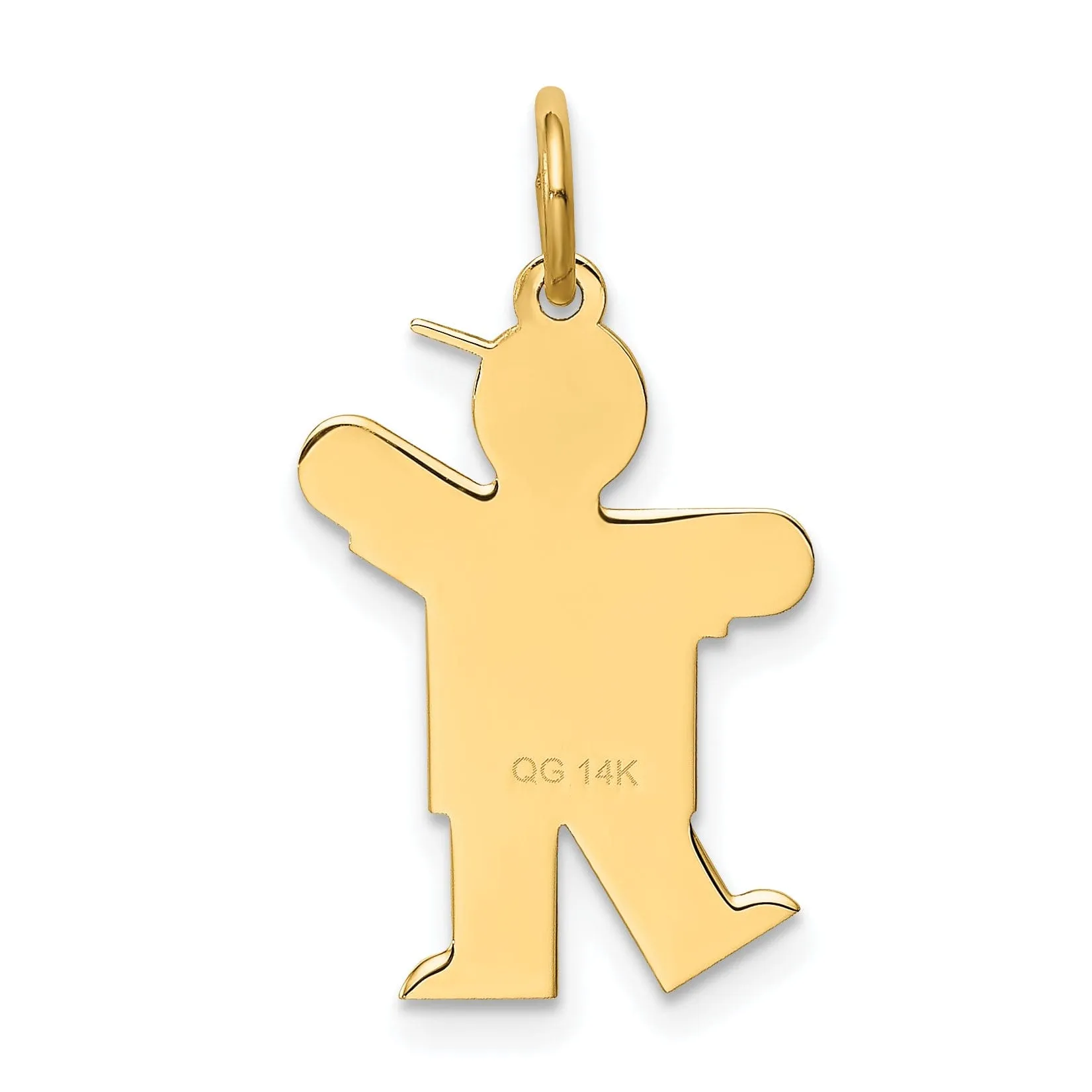 14k Yellow Gold Patchwork Boy Hugs Charm