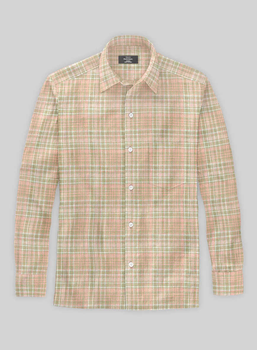 Adolfo Checks Linen Shirt