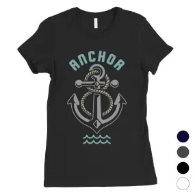 Anchor Hook Womens Unique Graphic Tee Unique Vintage Style T-Shirt