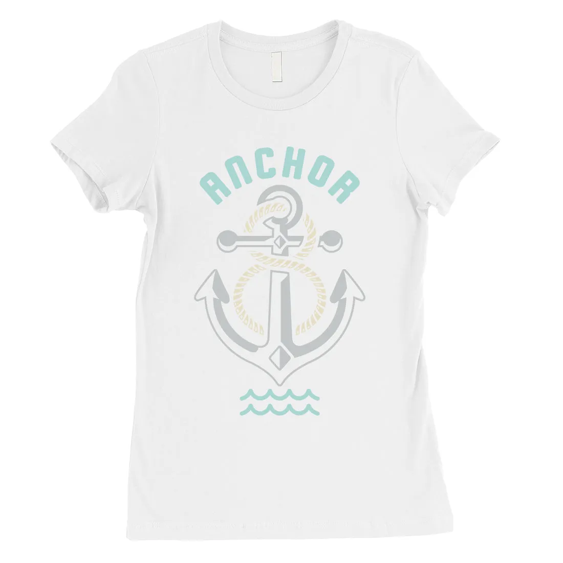 Anchor Hook Womens Unique Graphic Tee Unique Vintage Style T-Shirt