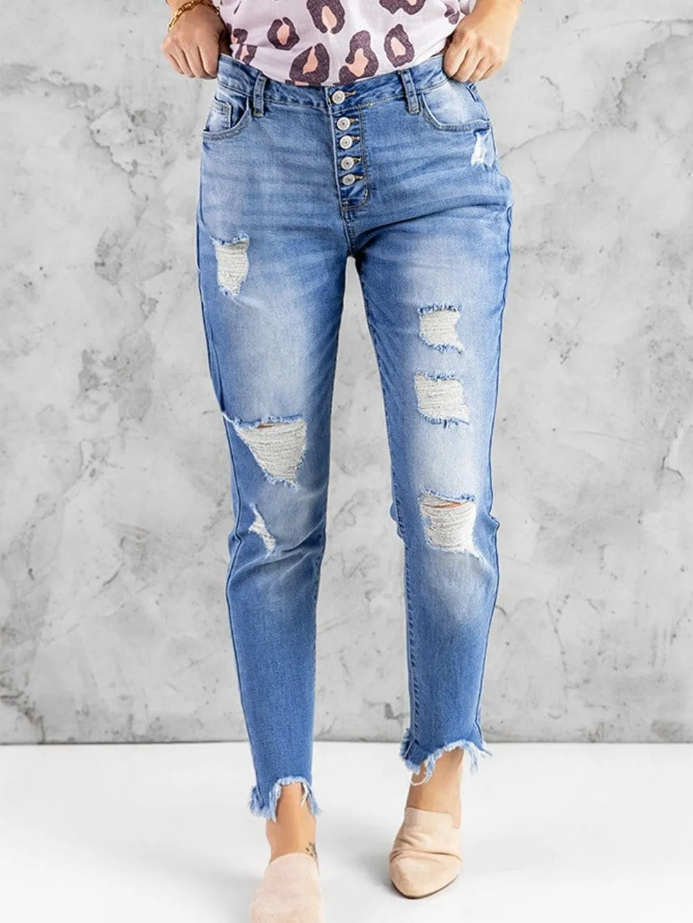 Blue Distressed Jeans