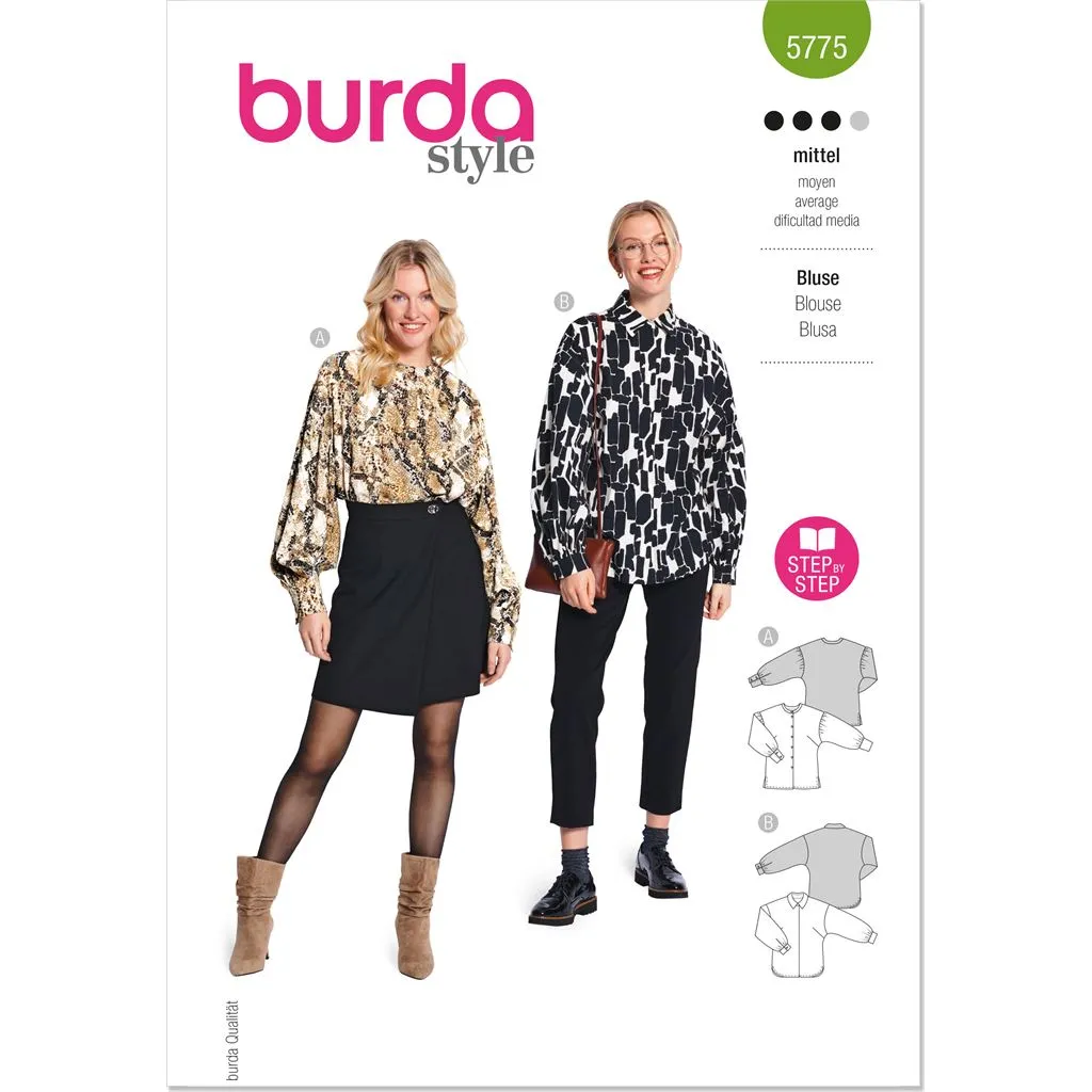 Burda Style Pattern 5775 Misses' Blouses B5775