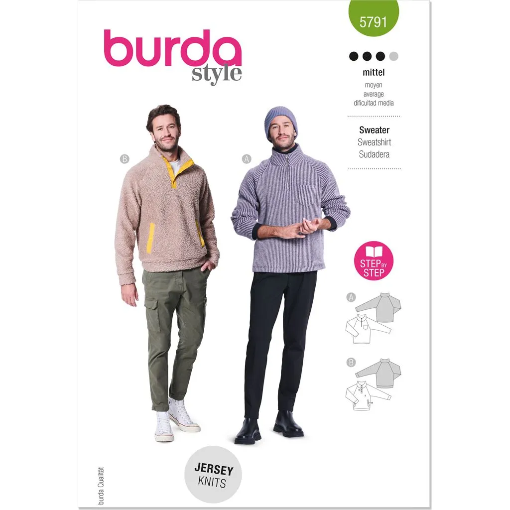 Burda Style Pattern 5791 Men's Top B5791