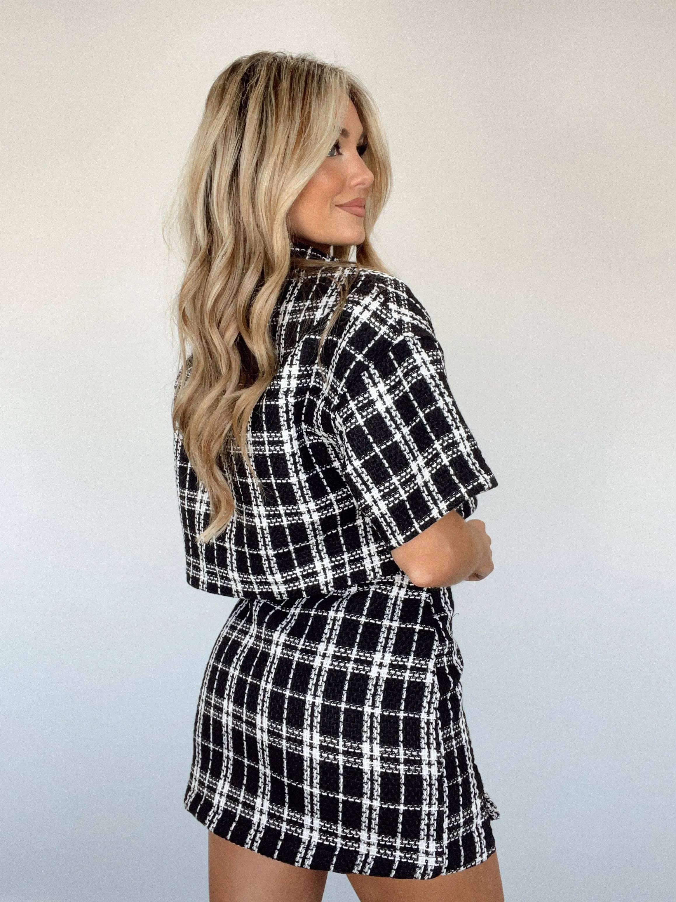 Checkered Cheer Top