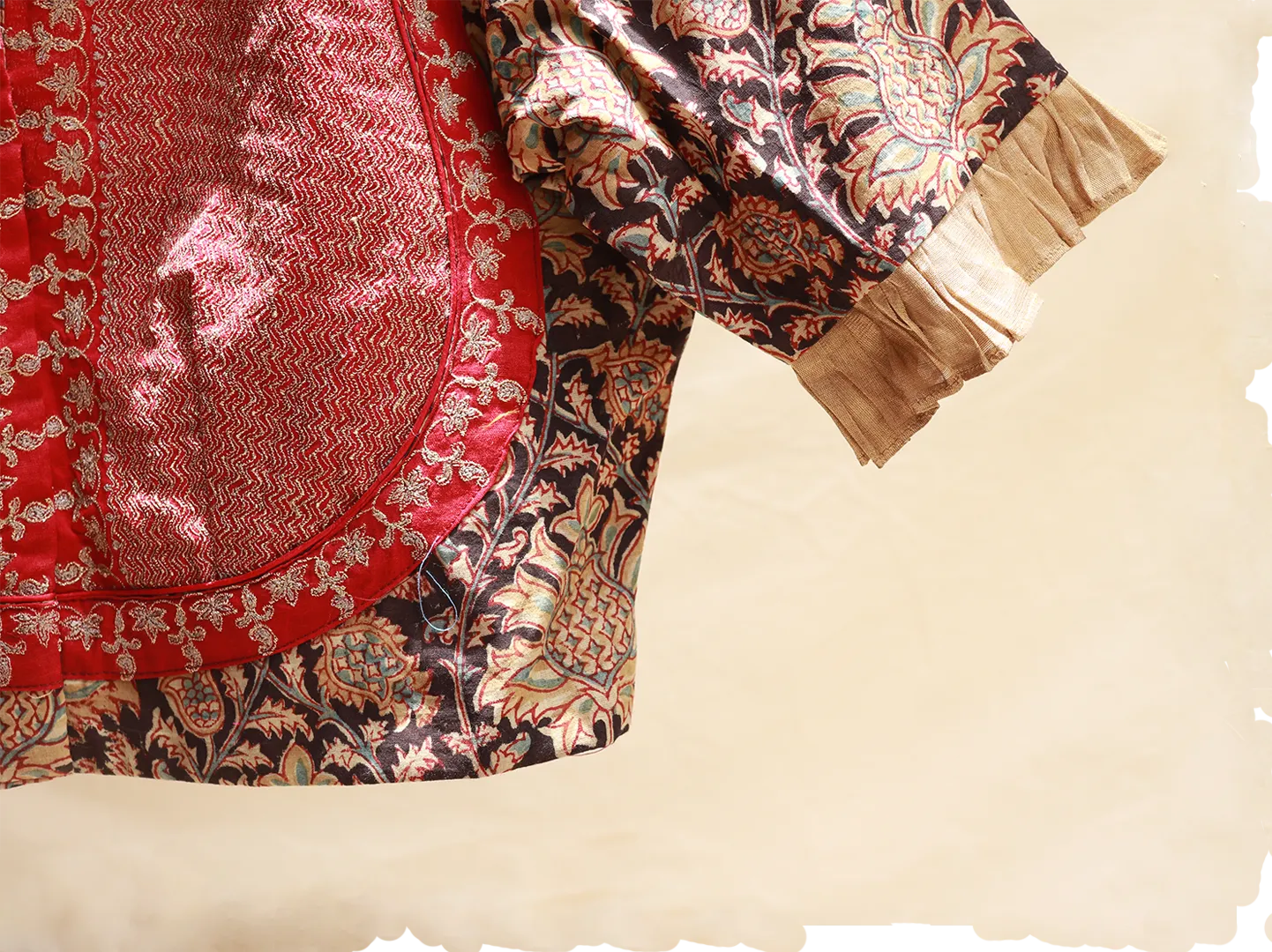 Cotton, Kalamkari, Embroidery blouse