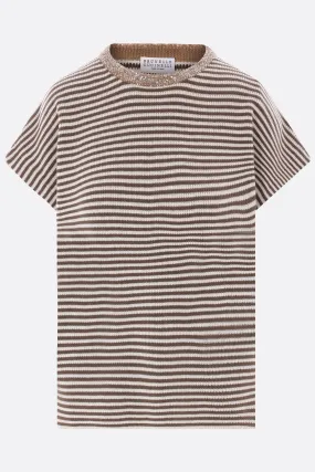 Dazzling Collar Striped Tee