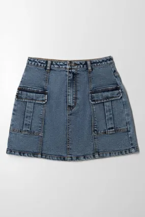 Denim Skirt Blue