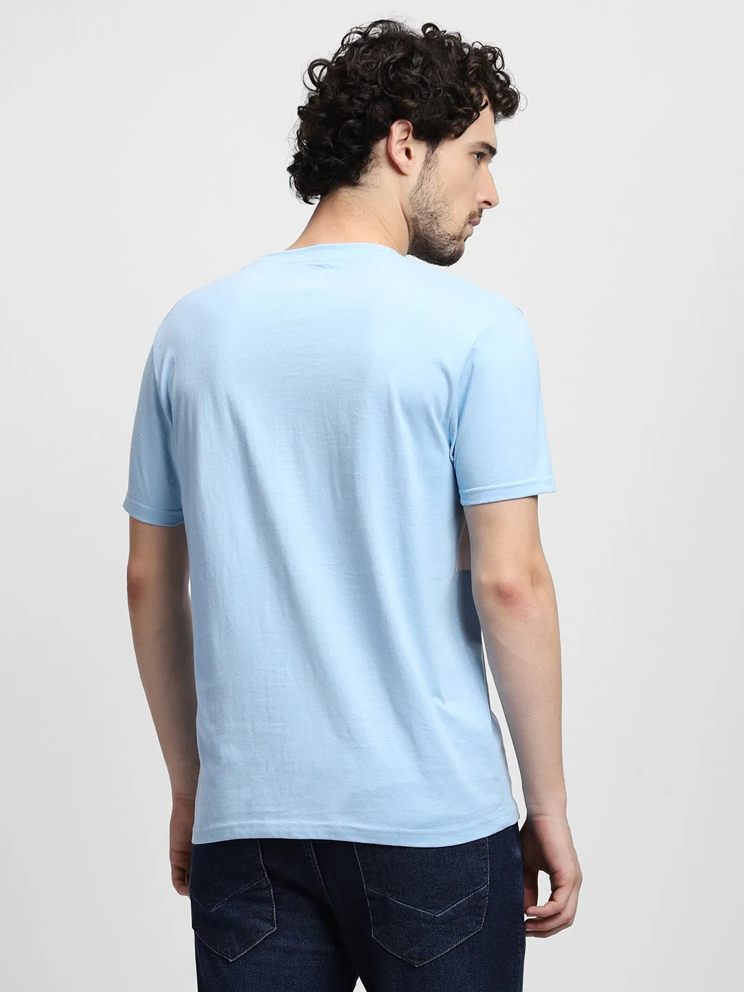 Dennis Lingo Colourblocked Slim Fit Pure Cotton T-shirt