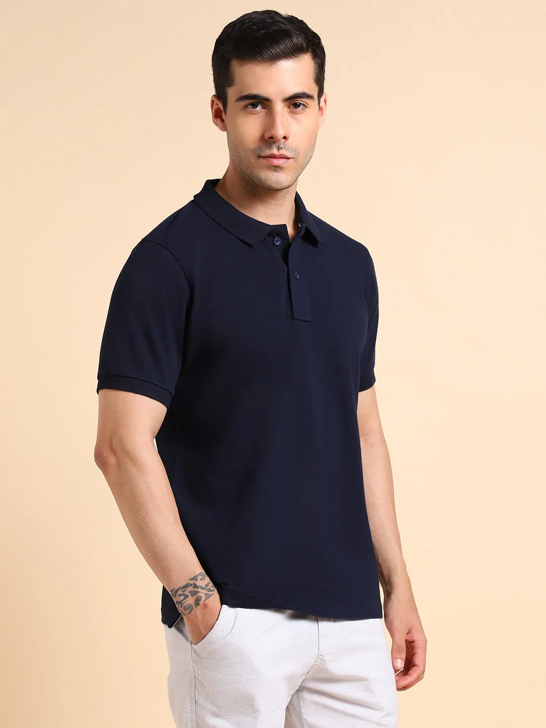 Dennis Lingo Polo Collar Cotton T-Shirt