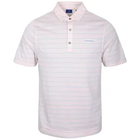 DriRelease Athletic Fit Open Stripe Polo Shell Pink/Blue Haze - AW24