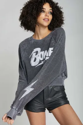 Edgy Bowie Strike Cropped Sweatshirt