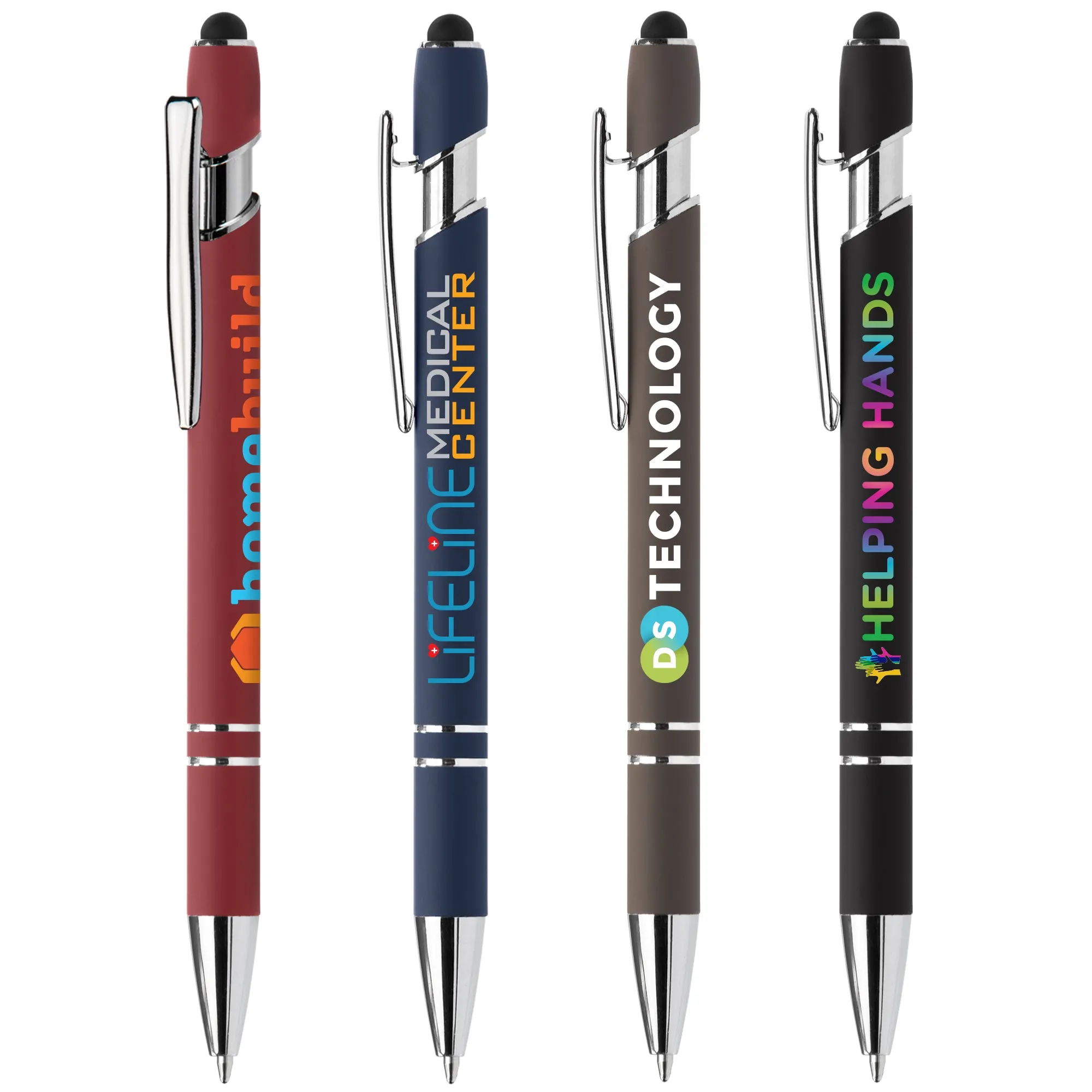 Ellipse Softy Recycled Aluminum Pen w/ Stylus   Anti-Fraud Ink - ColorJet