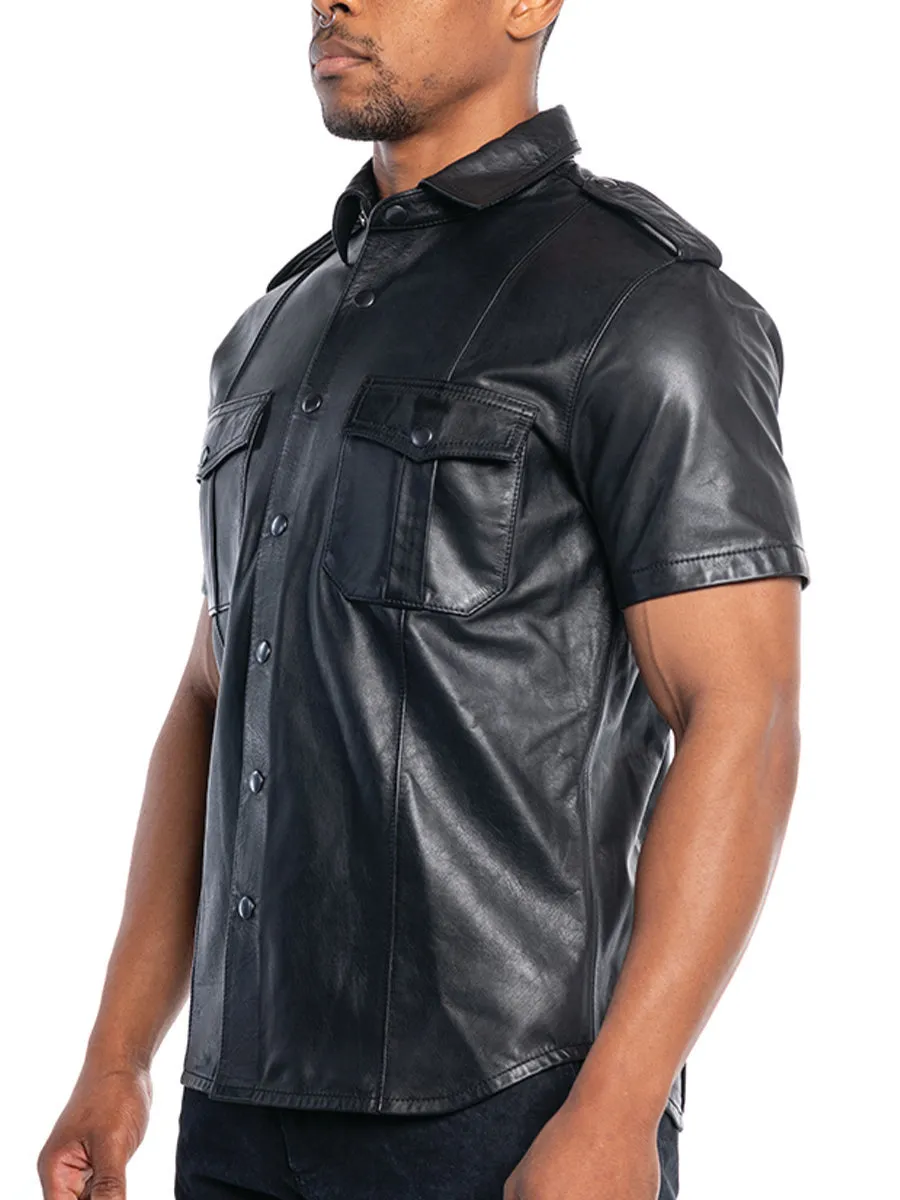 FK LEATHER SHORT SLEEVE UNIFORM SHIRT