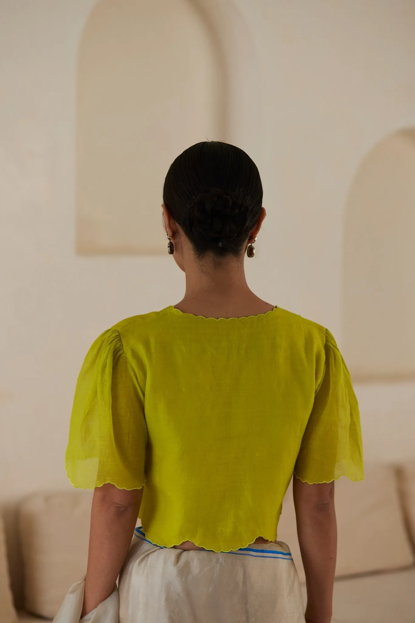 Fleeting Moments Lime Blouse