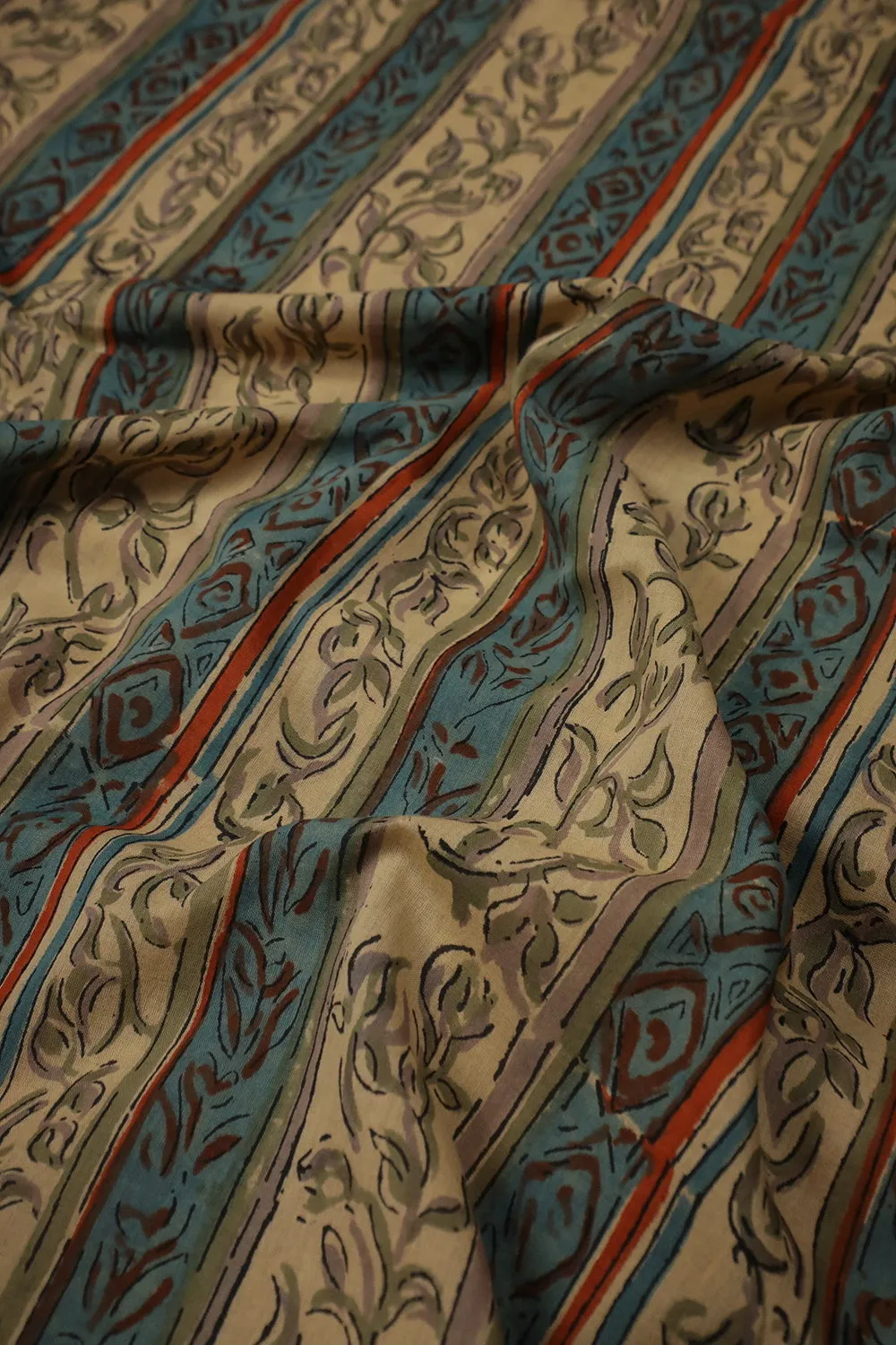 Floral Pattern Mul Cotton Sanganeri Fabric