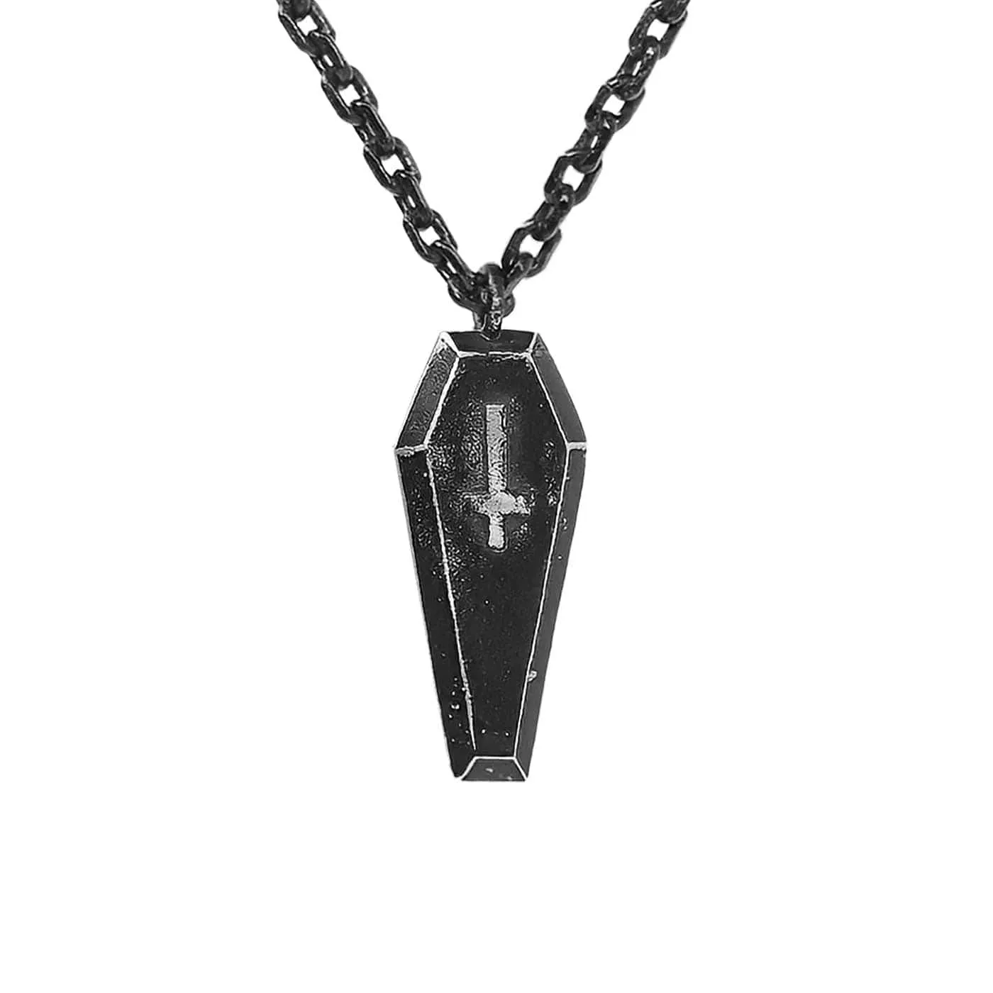 Gothic Coffin Pendant Necklace