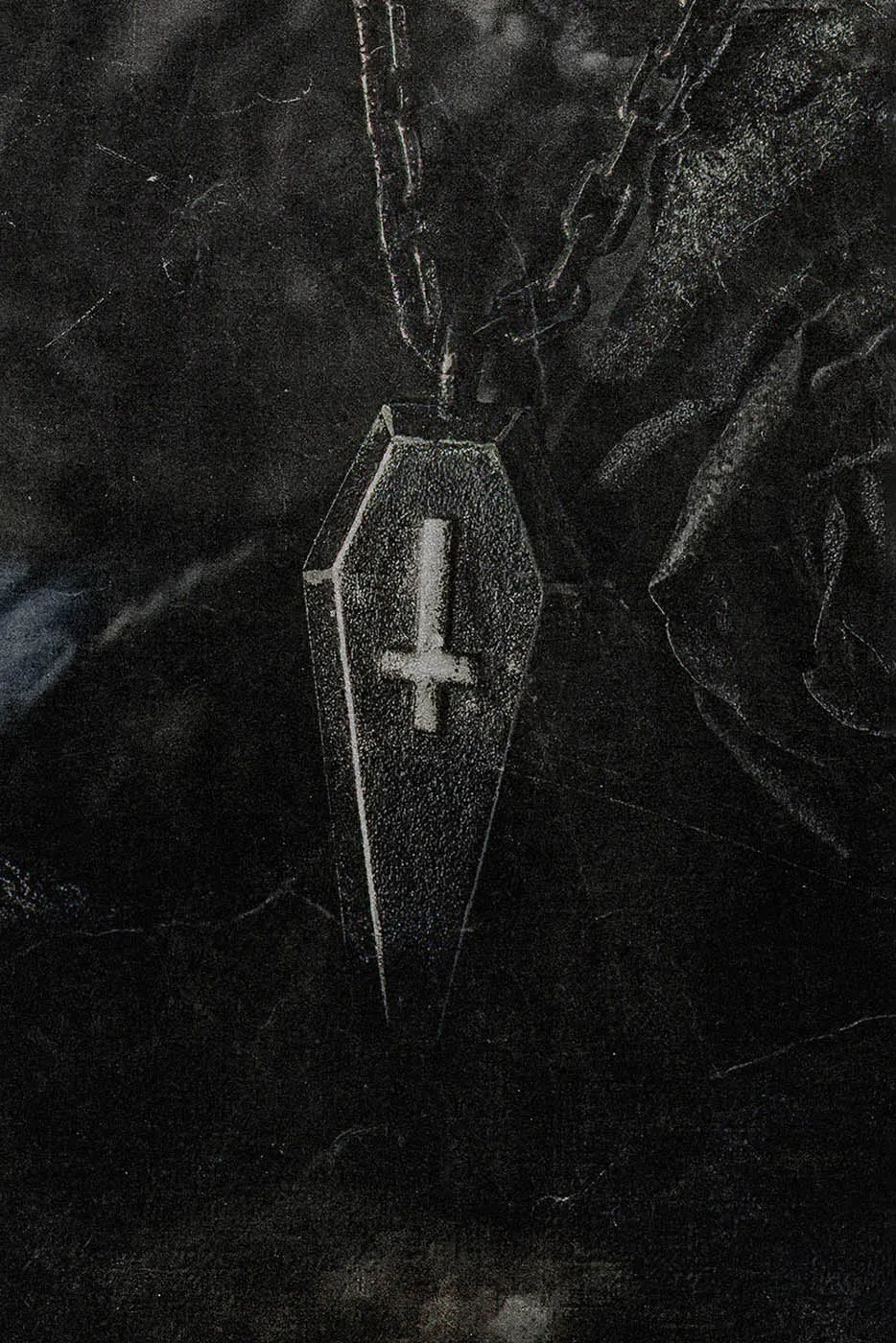 Gothic Coffin Pendant Necklace