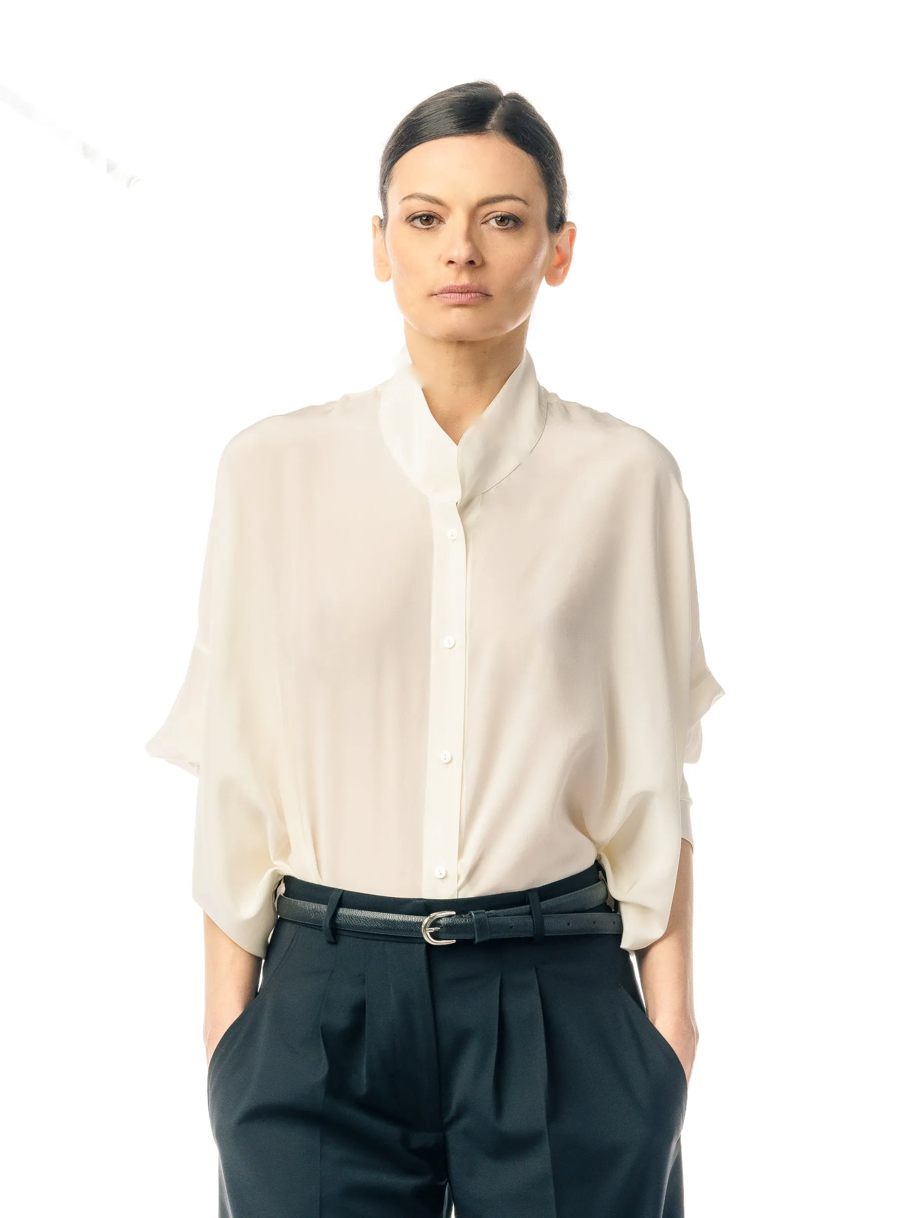 Grazia Ivoire Silk Shirt