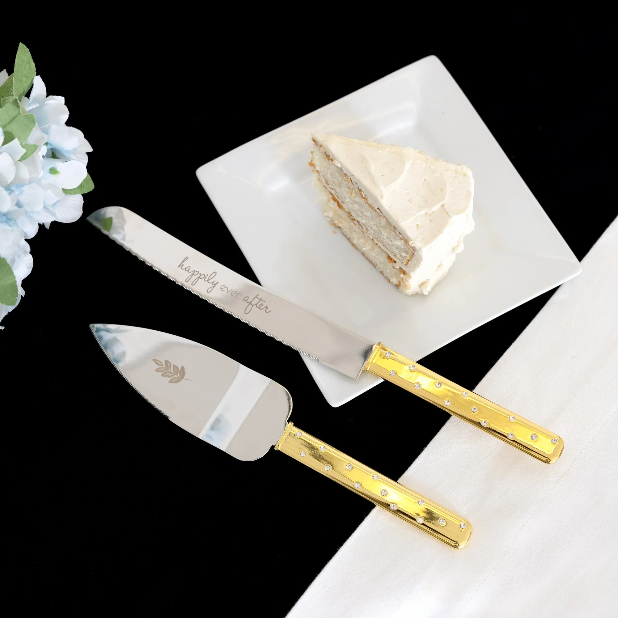 Happily Ever After Cake Knife and Server Set