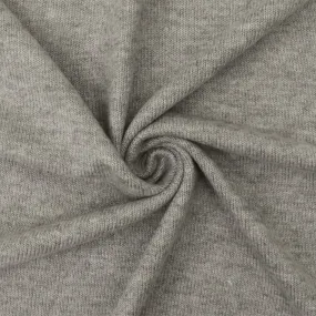 Heather Airport Gray Stretch Brushed Jersey Knit Fabric