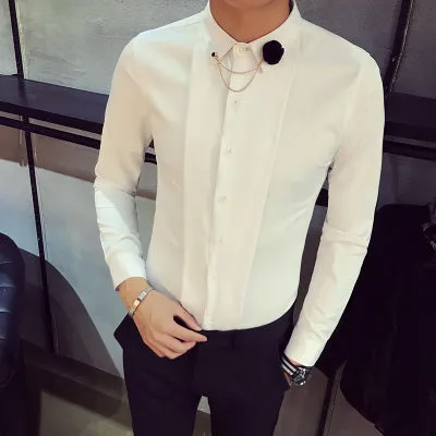 High Quality Tuxedo Shirt Men