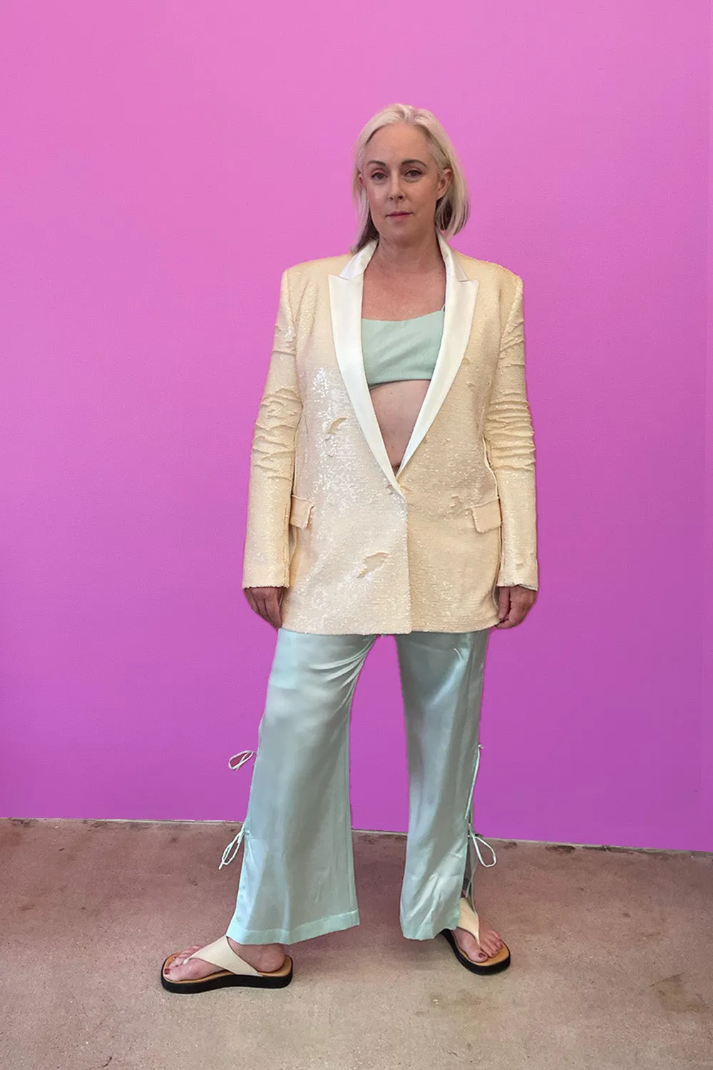 Iceberg - Sequin Blazer: Milk