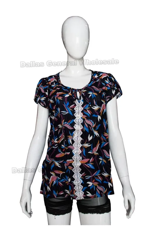 Ladies Casual Printed Blouses Wholesale