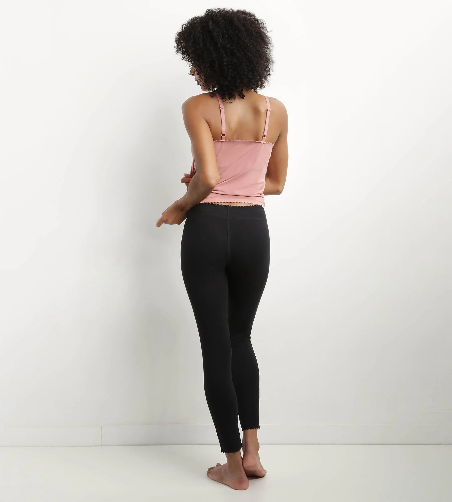 Legging femme opaque en coton stretch Noir Body Touch Easy