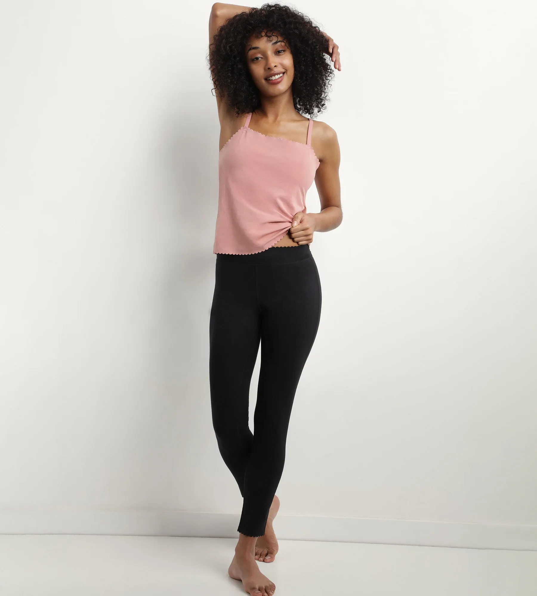 Legging femme opaque en coton stretch Noir Body Touch Easy