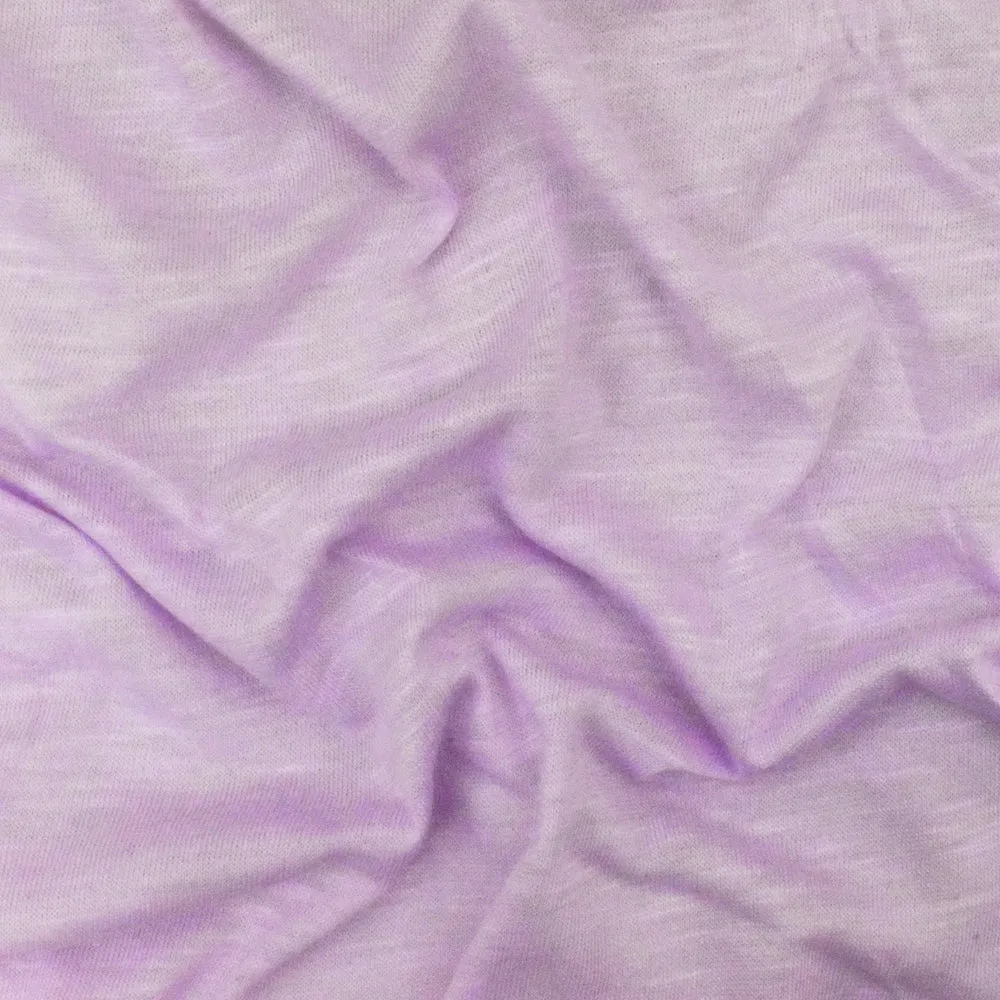 Light Purple Slub Stretch Jersey Knit Fabric