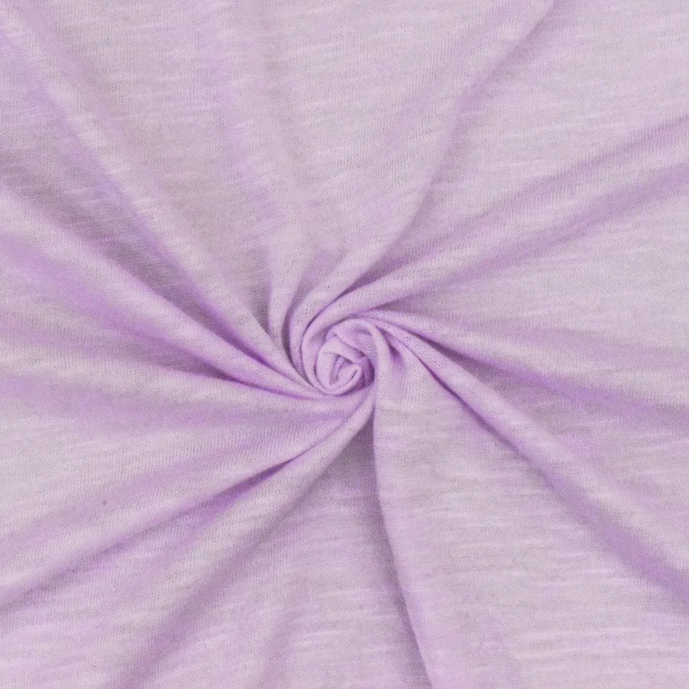 Light Purple Slub Stretch Jersey Knit Fabric