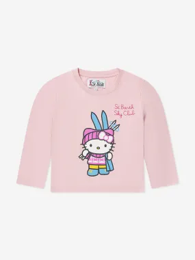 MC2 Saint Barth Girls Hello Kitty Long Sleeve T-Shirt in Pink