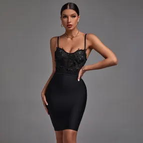 Mesh Patchwork Bodycon Dress