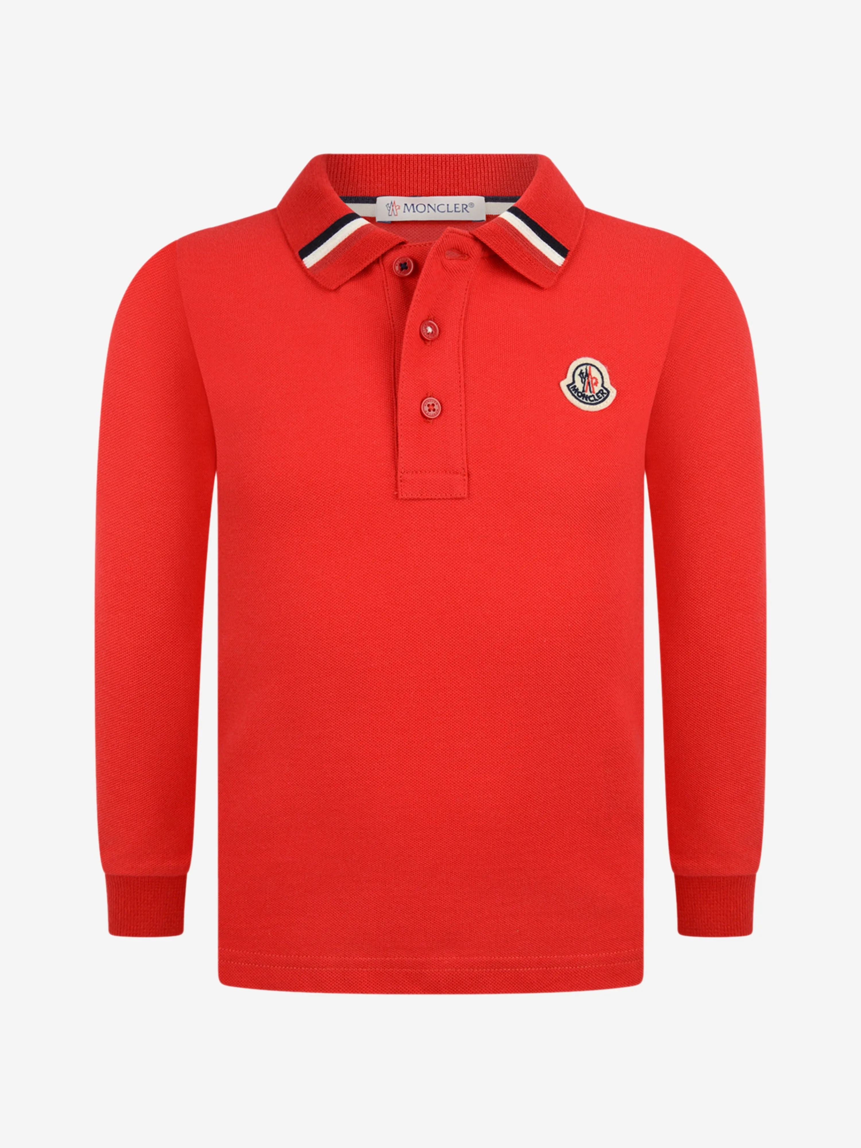 Moncler Enfant Boys Pique Cotton Polo Top