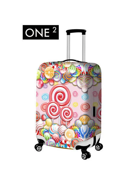 Newest design fashion customised luggage cover, colourful suitcase cover for girls, luggage protective cover