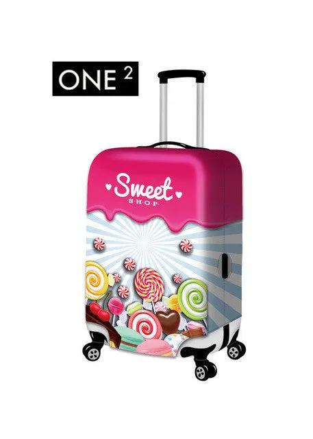 Newest design fashion customised luggage cover, colourful suitcase cover for girls, luggage protective cover