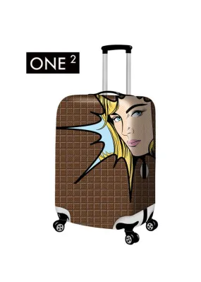 Newest design fashion customised luggage cover, colourful suitcase cover for girls, luggage protective cover