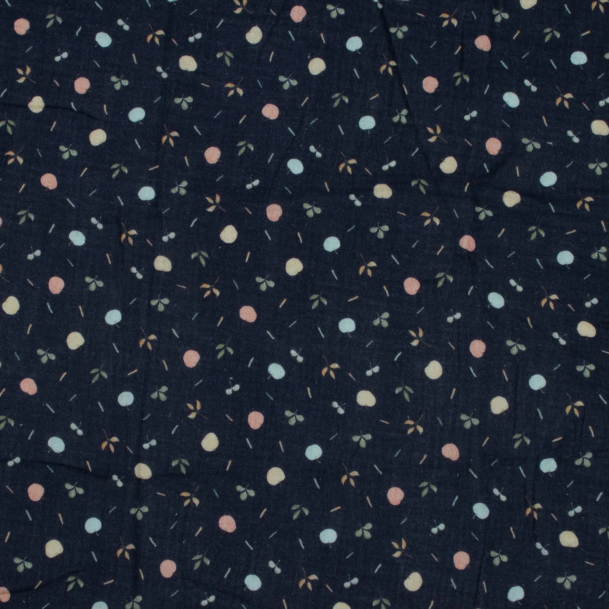 Organic Cotton - GOTS - Fruits - Navy