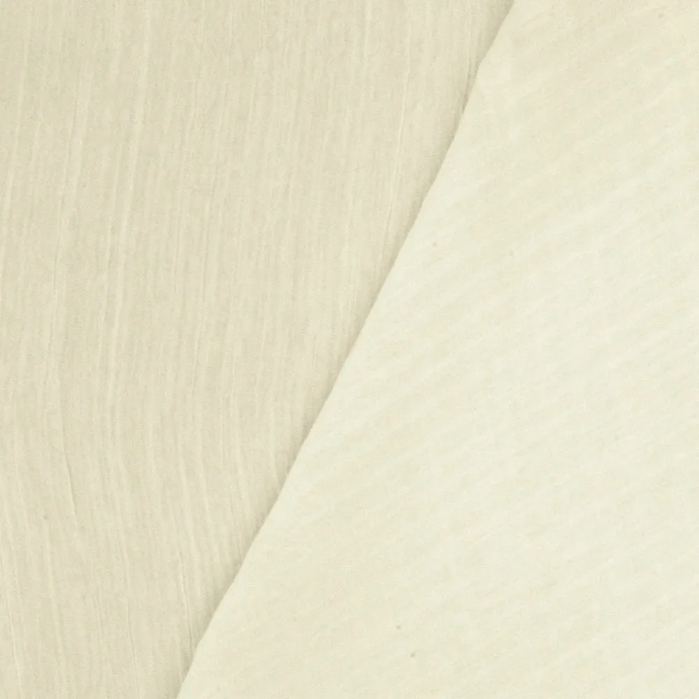 Paint Ivory Crinkle Nylon Double Weave Woven Fabric