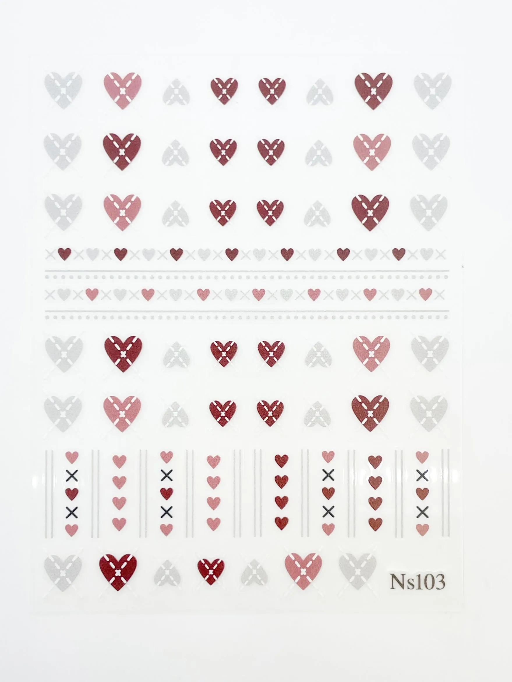 Patchwork Hearts Self Adhesive Decals | Lula Beauty