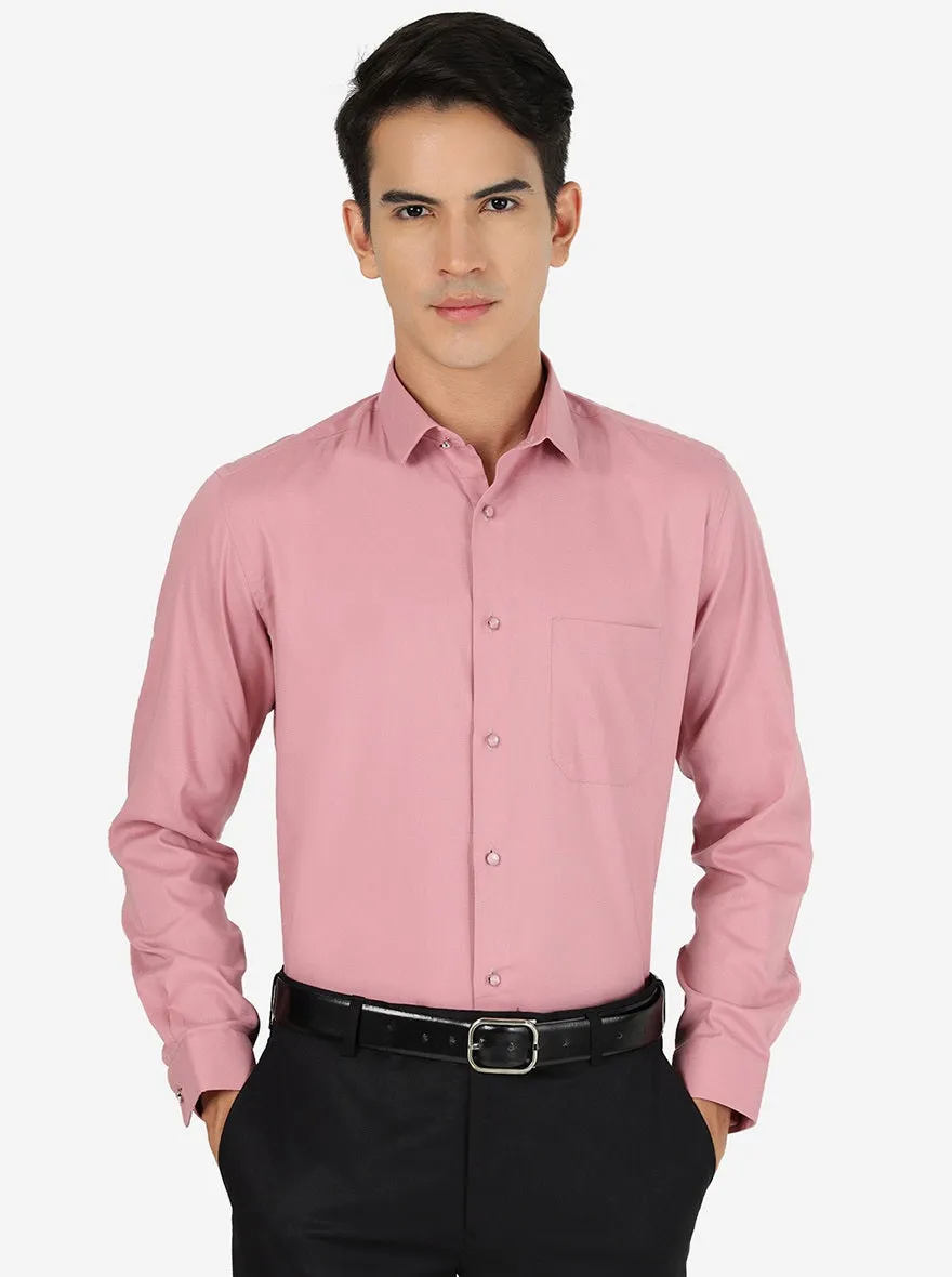 Pink Solid Slim fit Party Wear Shirt | Greenfibre