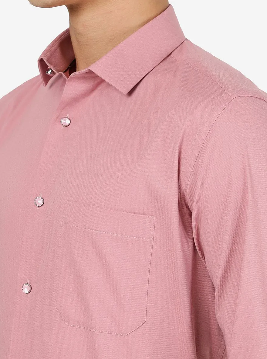 Pink Solid Slim fit Party Wear Shirt | Greenfibre