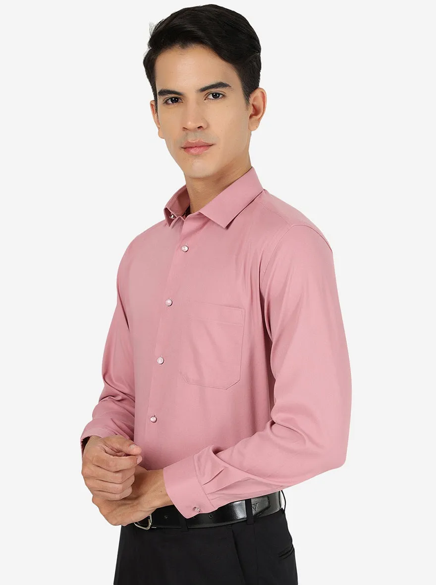 Pink Solid Slim fit Party Wear Shirt | Greenfibre