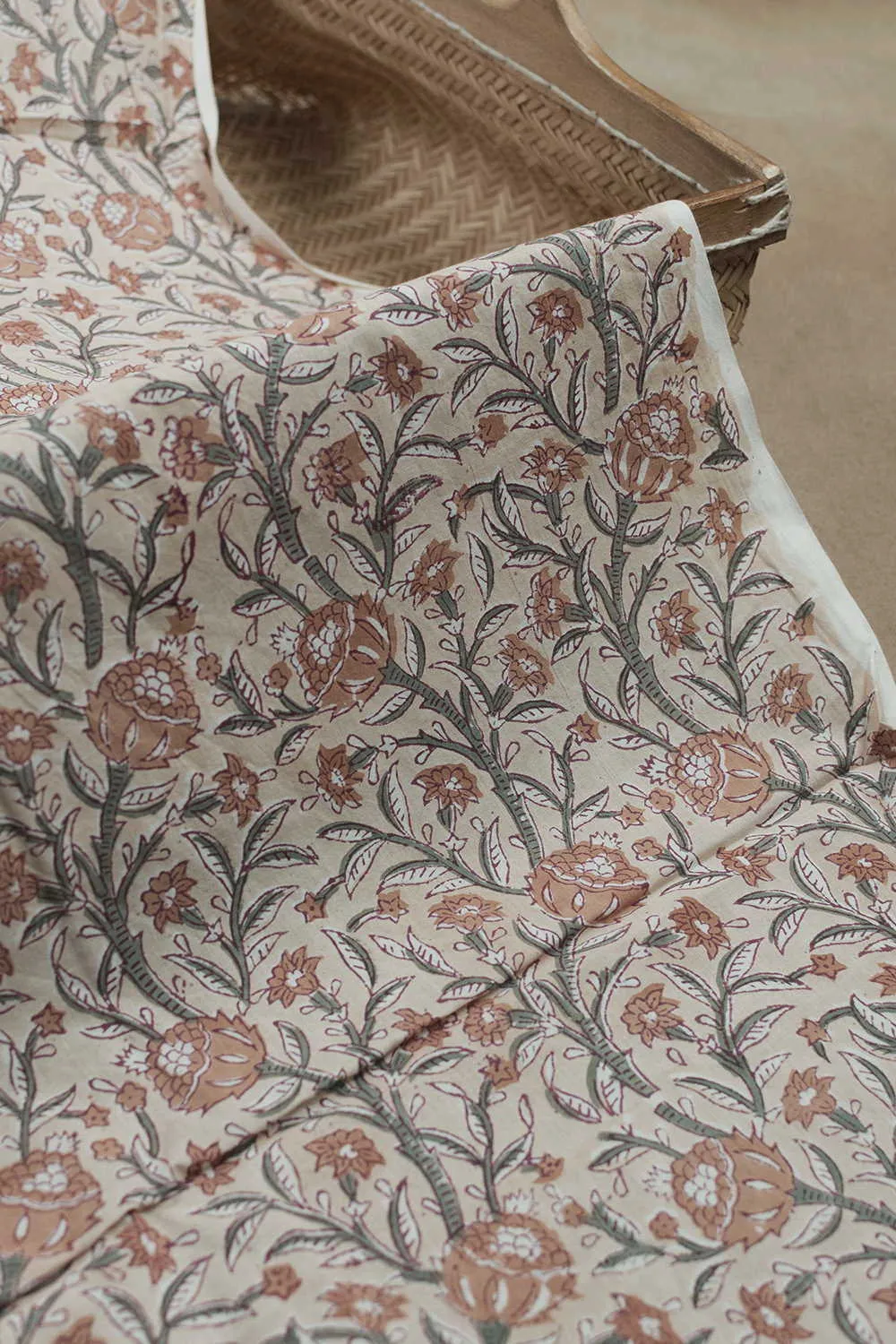 Prettiest Floral Sanganeri Cotton Fabric - 1.6m