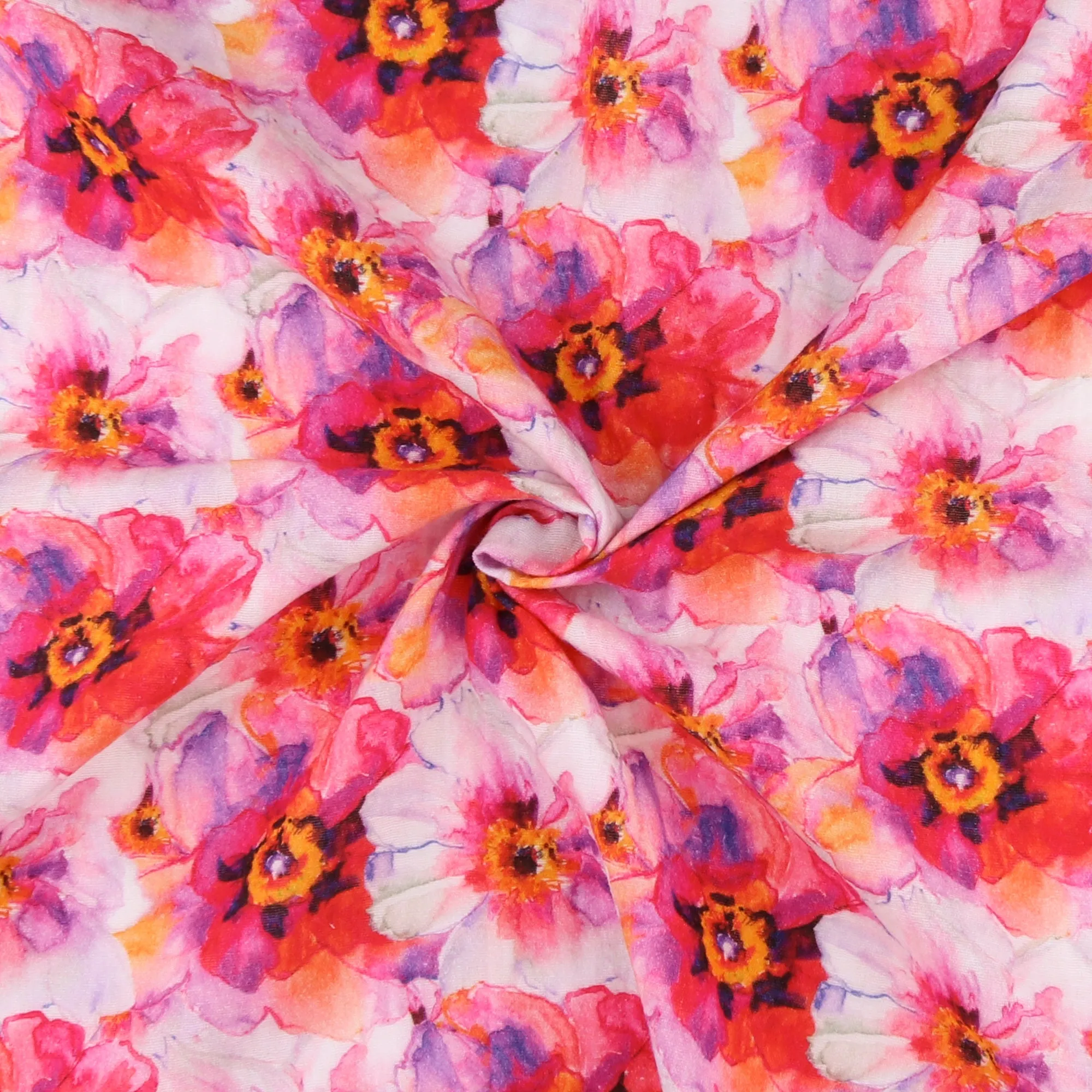 Printed Gauze - PANSY 001 - Pink