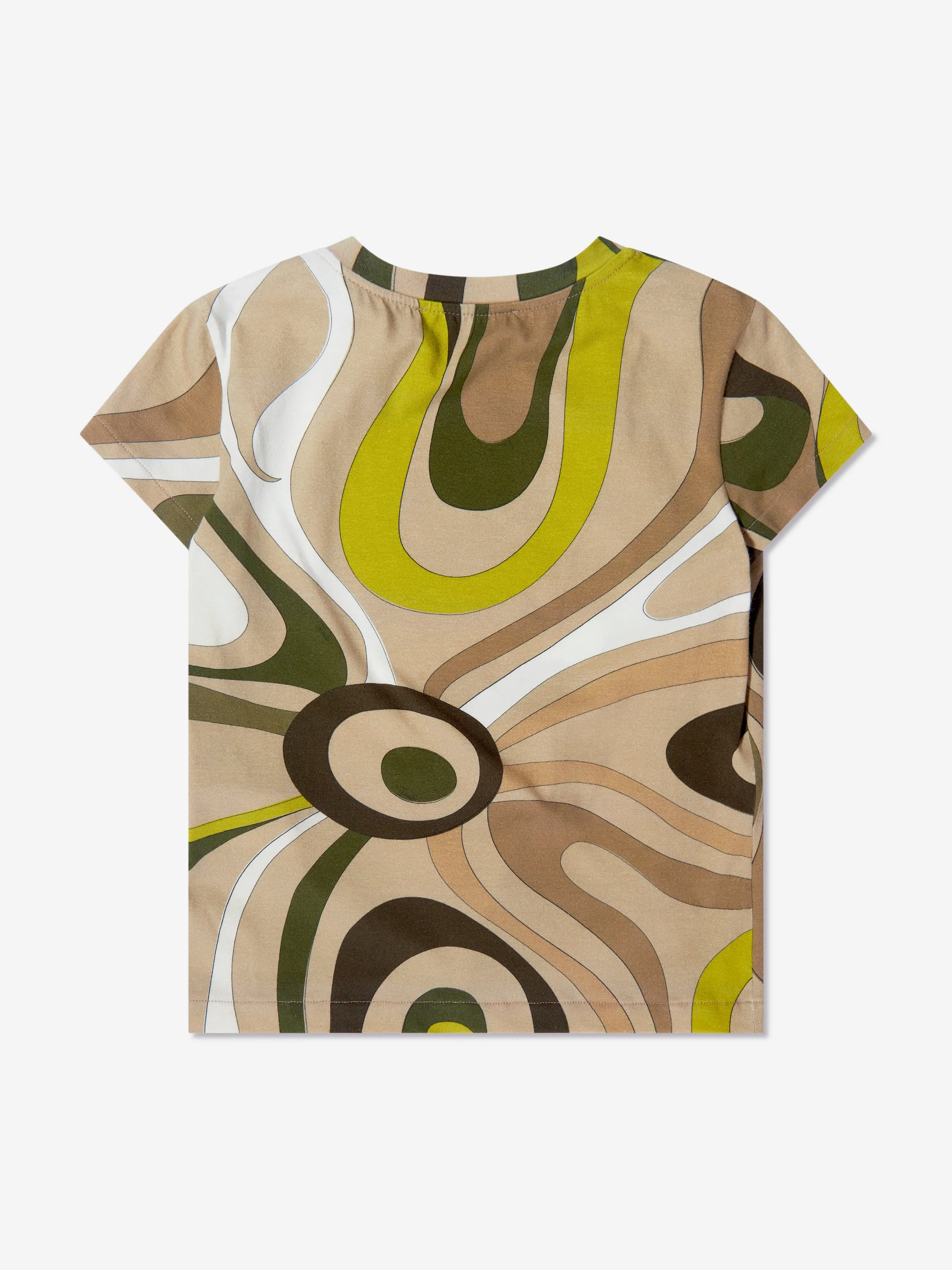 Pucci Girls Marmo Print T-Shirt in Green