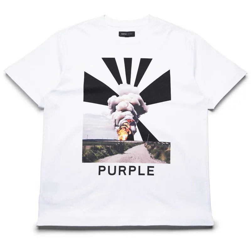 Purple Brand Blast Tee - White