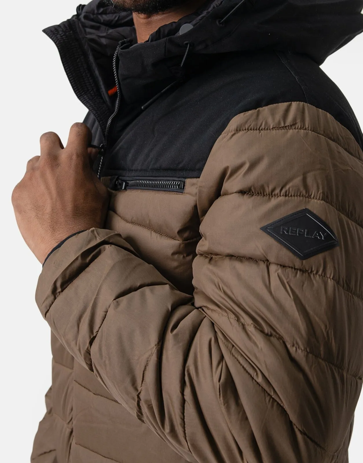 Replay Two Tone Mid-Weight Puffer Jacket