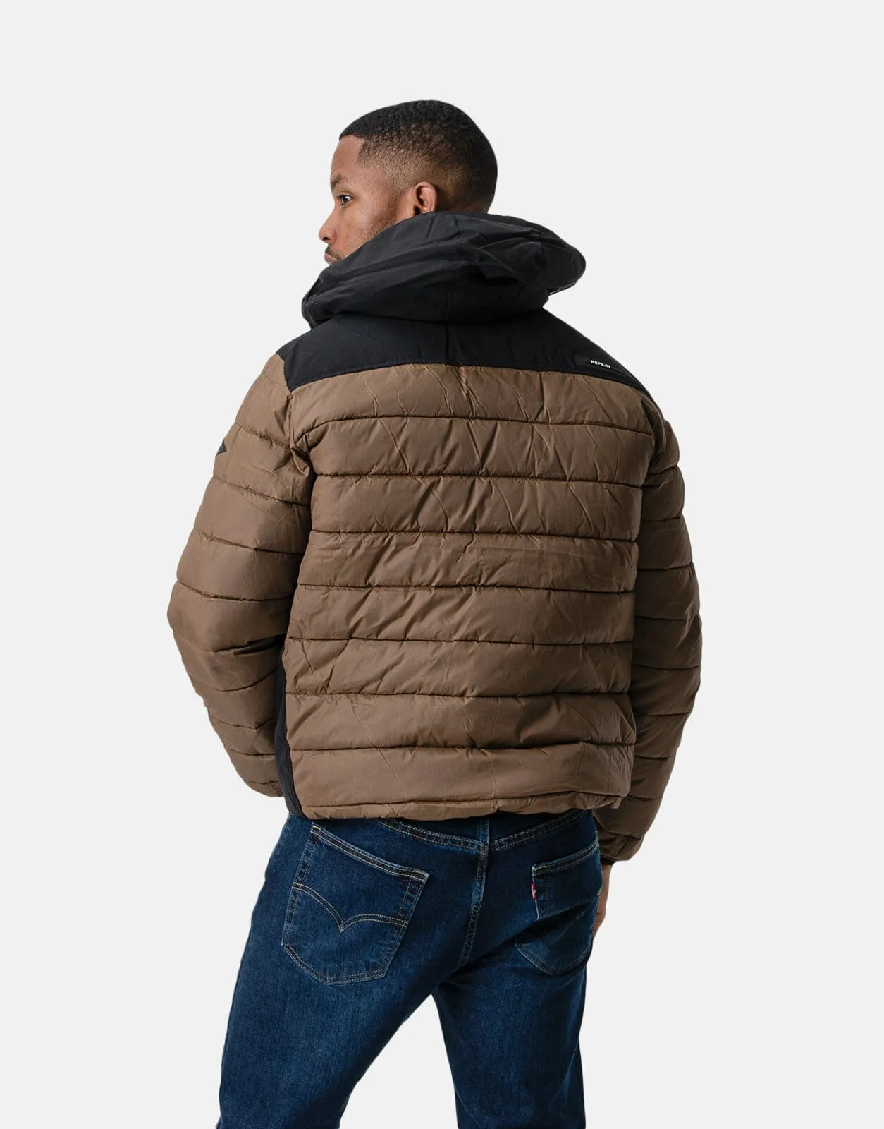 Replay Two Tone Mid-Weight Puffer Jacket